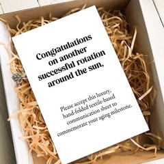 Funny Astronomy Birthday Card for Woman Man, Snarky Getting Older Birthday Ca…