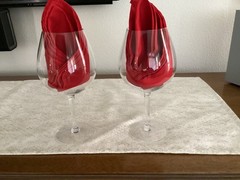 2 Large Wedding Etched Flemings Water Goblets/Wine Glasses Bride & Groom
