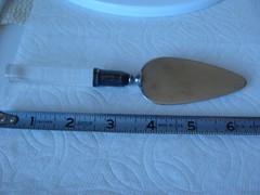 Vtg Cheese Pastry Cake Pie Server Knife Acrylic Sterling Silver Stainless Steel