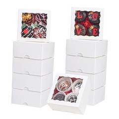 TEMLQPACKpcs 4x4x2 Inch Party Favor Boxes 4x4x2 Inches 100