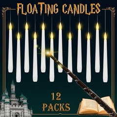 Set of 12 Floating Candles with Wand Remote – 12pcs – Christmas Tree