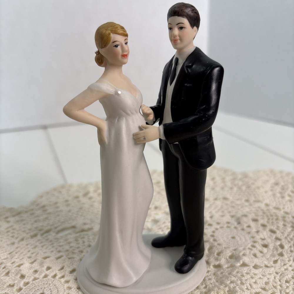 Weddingstar Expecting Baby Pregnant Couple Wedding Cake Topper – Reception