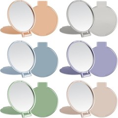 Pieces Compact Mirrors Bulk, Mini Folding Pocket Mirrors for 6 Morandi Colors