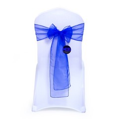 100 Royal Blue Organza Chair Sashes Chair Cover Wider Bows wedding party décor