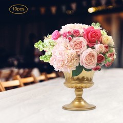10-Pack Gold Iron Trumpet Vases 15cm (5.9in) Wedding Centerpieces