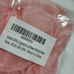 Serwalin 300 Pcs Organza Fake Flower Petals for Valentines Weddings, Peach Pink