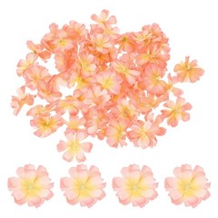 100Pcs Fake Silk Flower Heads Artificial Cherry Blossom Wedding Bright Red