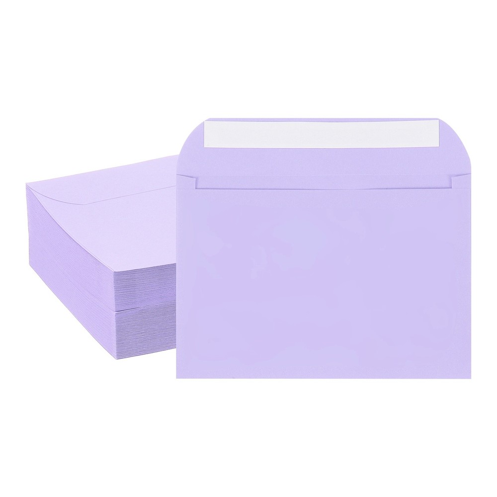 100pcs Self Sealing Envelopes 7.8×5.5 Inch for Invitations A7