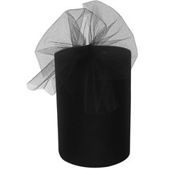 Black Tulle Fabric Rolls 6 Inch by 100 Yards 300 ft Tulle Ribbon Netting Spoo…