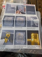 Durable Frosted Acrylic Card Box – LED Lights Ideal for Bridal Showers/ Weddings