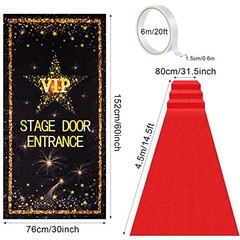 Red Carpet Runner 2.6 x 15 ft Christmas Not Slip Red Aisle Runner VIP Stage