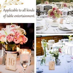 Wedding Wooden Table Numbers with Wooden Base,1-10 Rustic Wedding Centerpiece…