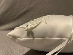 Cathy’s Concepts 3 Piece Wedding Bridal Set Guest Book Pen Holder & Ring Pillow