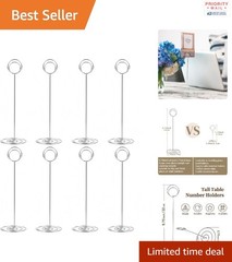 Classic 20 Pack Silver Place Card Holders 22 cm Iron Wire for Parties Weddings