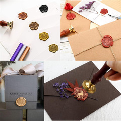Sealing Wax Sticks With Wicks Letter Seal Wax Stamp Wedding Invitations 6 Pieces