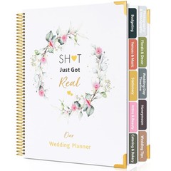 Wedding Planner Book and Organizer-196 Pages Bridal 9 x 11 inches, Gold