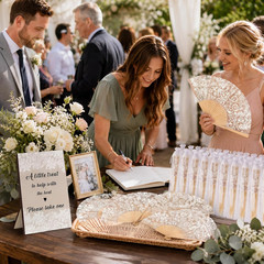51 Pcs Wedding Favors for Guests Bulk 25 Wedding Foldable Hand Fans Vintage Lace