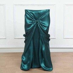 6 Peacock Teal SATIN UNIVERSAL CHAIR COVER for Wedding Banquet Reception