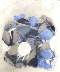 Der Rose 300pcs Artificial Satin Rose Petals Blues/White/Gray