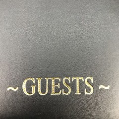 Victoria Lynn Black and Gold Print Wedding / Guest Book with Pen 60 Page NEW