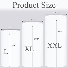 Cylinder Pedestal Stand Covers Spandex Flexible Display Box for Birthday Party W