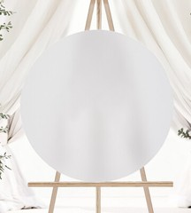Blank Round Acrylic Sign Board Wedding Engagement Clear White Black Frost Gold