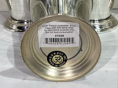 S.N.K ENT Vintage Silver Plated Lacquered Brass Goblet Table Decor HGT1-181