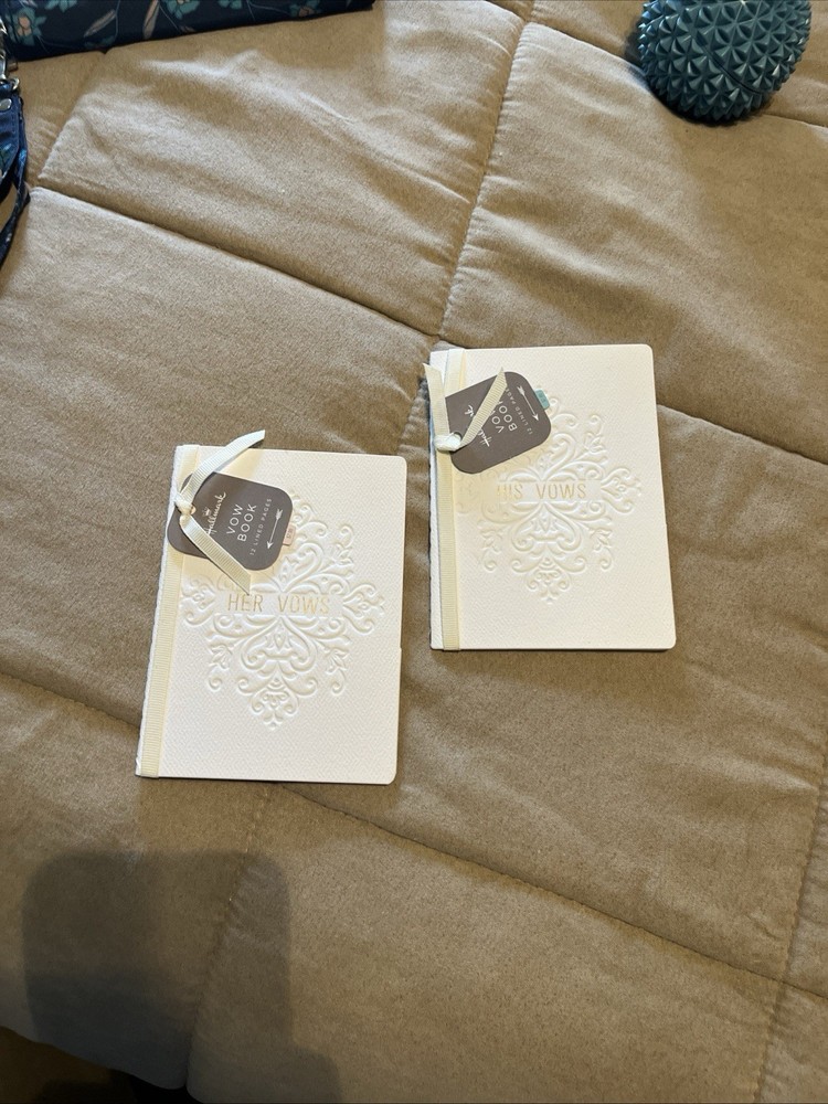 Hallmark Wedding Vow Books Her Vows & His Vows 12 Lined Pages Blank