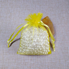 4×6 Inch Organza Gift Bags with Drawstring for Jewelry,Candy,Set of 100 Yellow F