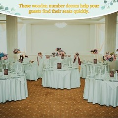 25 Pieces Rustic Wooden Wedding Reception Table Numbers Decors Country Wedding T