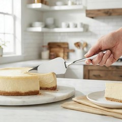 2 PCS Cake Pie Server Set, Stainless Steel Serrated Pastry Servers with Single