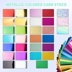 30 Pack Metallic Glitter Cardstock Paper 8 inches x 12 inches, various