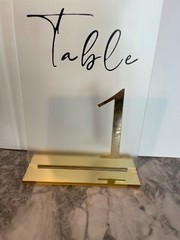 Acrylic TABLE Numbers 1~15 ONLY Wedding/EVENT 7″x5″ Frosted Acrylic Signsmi