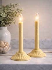 Electric Window Candles, 2 Pack Christmas Candle Lights with 4 1 Light Clear