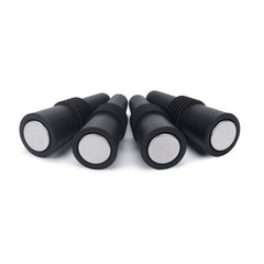 OHMAXHO Wine Stoppers (Set of 5), Silicone Bottle stopper 5 pack Black