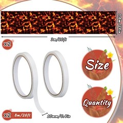 2 Pack Lava Themed Aisle Runners Halloween Lava Party Decorations Fire Volcano T