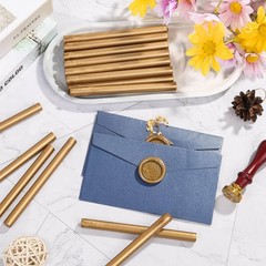 Versatile Glue Gun Sealing Wax Sticks in Antique Gold – Ideal for Invitations