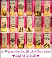 Personalized Vellum Luminaries Wedding Table Centerpieces Decorations Numbers #1