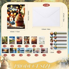 Motiskyy 120 Pack Religious Christian Birthday Cards Bulk with Scripture Bibl…