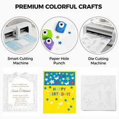 Koogel 25 Sheets 12×12 White Cardstock Paper, 65LB/180GSM Medium,