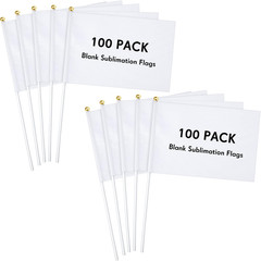 Remerry 100 Pieces Blank Sublimation Flags to Decorate 5. 51 X 8. 27 Inches Smal