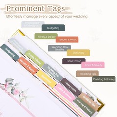 Wedding Planner Book and Organizer-196 Pages Bridal 9 x 11 inches, Gold