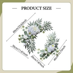 2Pcs Artificial Wedding Arch Flowers Rustic for Holiday Living Room Ceremony