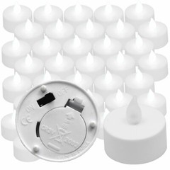 New White Flickering 36 Flicker Light Flameless LED Tealight Tea Candles