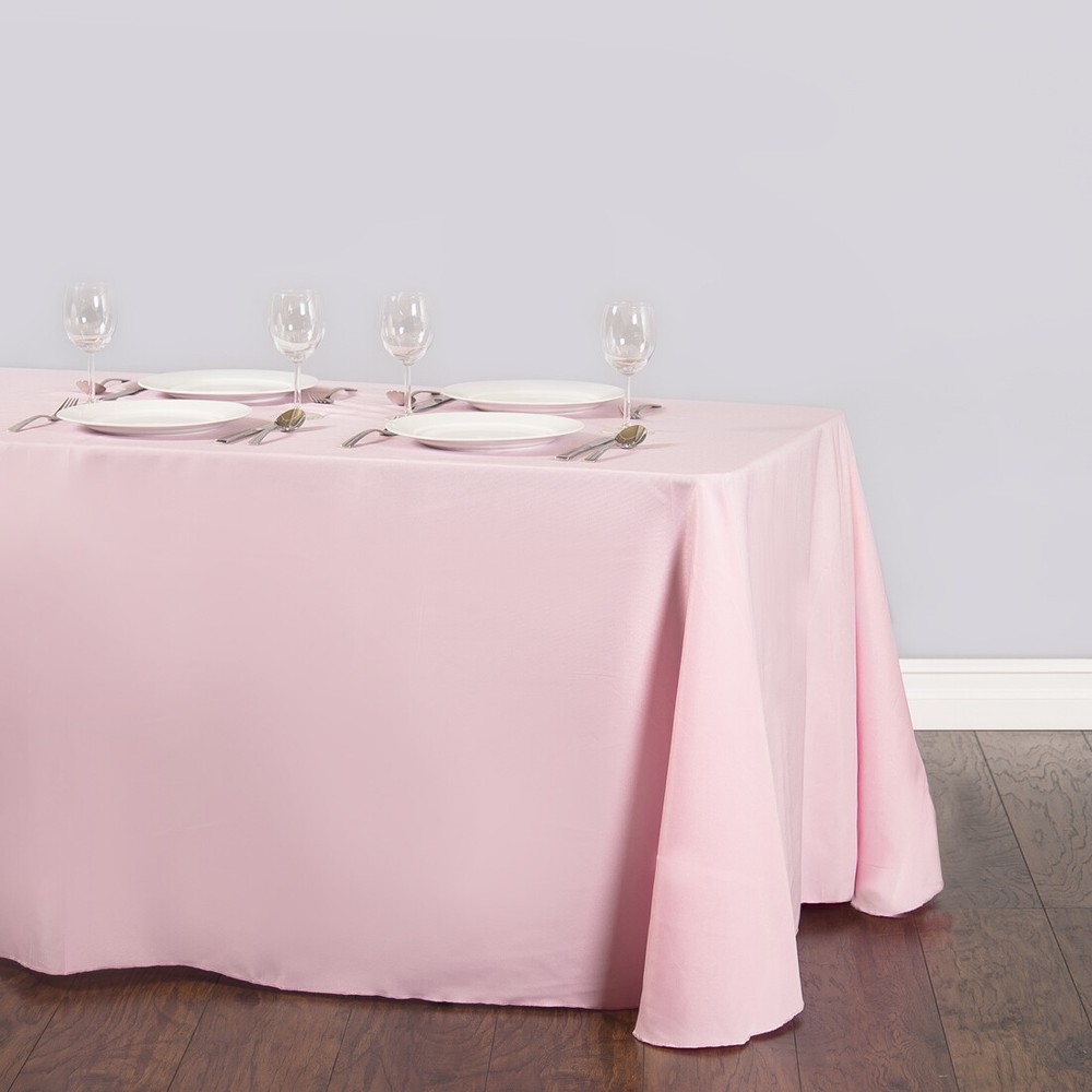 8 Rectangular 90″x156″ inch Polyester Tablecloth 6ft Banquet Cover 18 COLORS USA