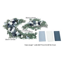 Decorative Artificial Flowers Artificial Wedding Arch Flower Kit With Drapes