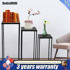 3pcs Plant Stand Metal Flower Pot Holder Display Rack Living Room Decorative