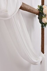 2 Panels Ivory Wedding Arch Drapery 6 Yards Long and 30» Wide Sheer Chiffon …