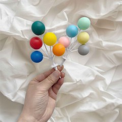 Multi Color Balloon Bouquet Cluster / Single Birthday Balloon Pick Cake Topper