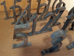 Solid Wood Table Numbers 1-15 Freestanding Party /Wedding Event Table Markers 5″